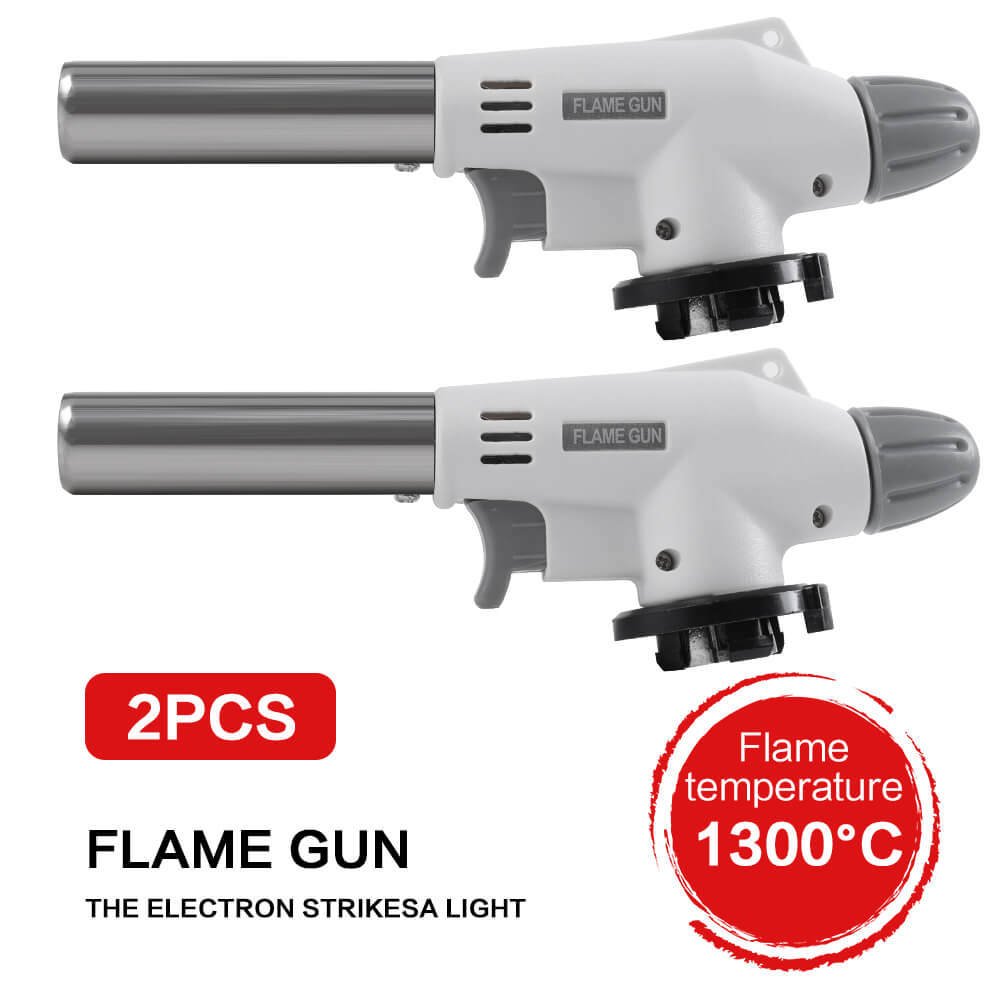 2 Pack Camping Gas Torch Welding Fire Maker Lighter Butane Burner Flame Gun BBQ