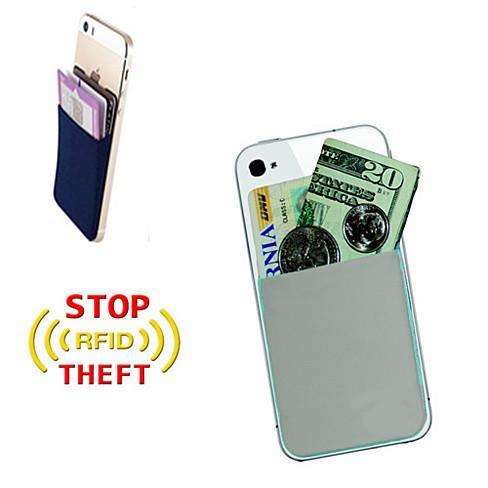 Quick Pocket For Every Smart Phone With RFID Protection (Color: grey, pack: 1-Pc.)