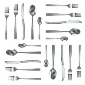 Elegant Western Utensils 20 Piece Flatware Utensil Set 4 In (Color: Silver, Type: knife and fork)